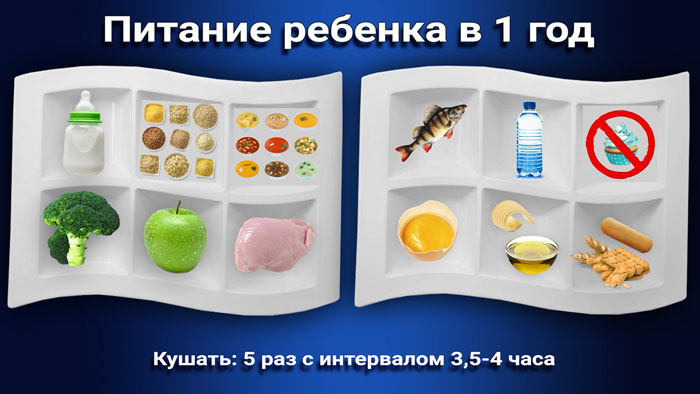 меню питание ребенка в 1 год